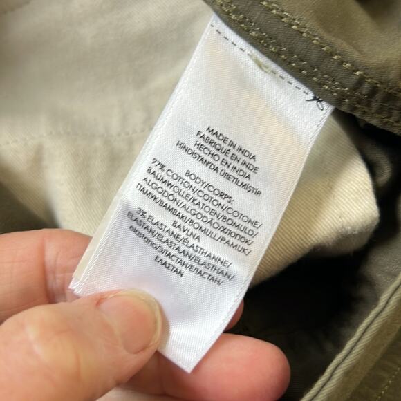 Women’s Ralph Lauren Olive Green Cotton long Midi Pencil Skirt with belt size 6 - Picture 7 of 7